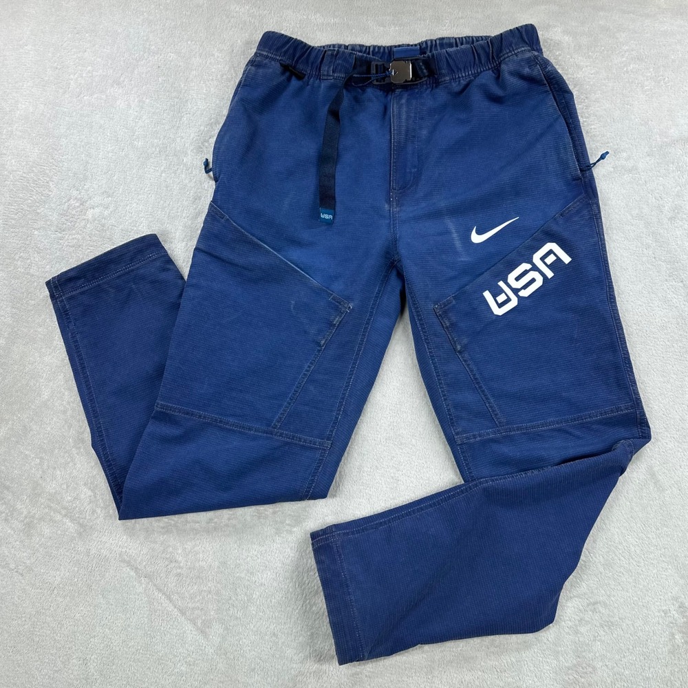 Nike ACG Pants Mens Small Blue Blaze Trails Dri-FIT ADV USA Olympic Outdoors
